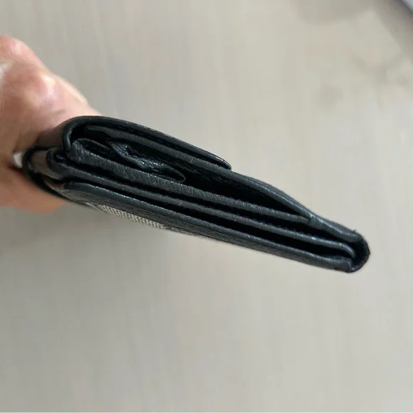 AUTHENTIC GUCCI VINTAGE GG Monogram Supreme Blue Leather & Canvas Long Wallet - Picture 6 of 12